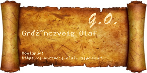 Grünczveig Olaf névjegykártya